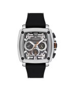 Wesse Мъжки часовник WWG403201 - 44 мм - черна силиконова каишка - сребрист метален корпус - водоустойчив на 5 ATM