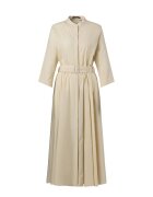 Windsor Midi Dress With Waist Belt - Крем