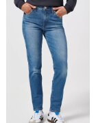 Wrangler Дамски дънки Piper slim fit с висока талия - сини - памук