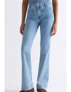 Wrangler Дамски дънки - висока талия - разкроени - сини