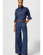Wrangler Дамски гащеризон - Aged Blue - памук - цип - къс ръкав