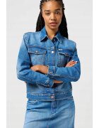 Wrangler Дамско дънково яке - Heritage Jacket - стандартна кройка - синьо - памук