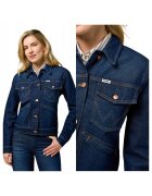 Wrangler Дамско Яке - Heritage Jacket - Regular Fit - Деним Визия - Класически Дизайн - Дълги Ръкави - С Копчета - Памук - Синьо