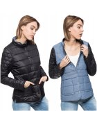 Wrangler Дамско яке REVERSIBLE JACKET XS - Преходно - Памук - Едноцветно - Без качулка - Копчета - Черно