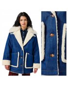 Wrangler Дамско яке - Wrange Coat - Regular Fit - Класически дизайн - Дълги ръкави - 2 джоба - С копчета - Памук - Синьо