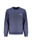 Wrangler Мъжка блуза с лого без цип - стандартна кройка - в основата на врата - черна