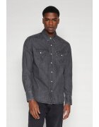 Wrangler Мъжка риза - Heritage - стандартна кройка - washed black - деним