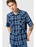 Wrangler Мъжка риза - Latigo Indigo - 2 джоба - цип - синя - памук