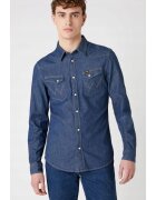 Wrangler Мъжка риза - Тъмен камък - втален модел - синя - памучна