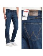 Wrangler Мъжки дънки Athletic Fit Straight Fit Средна талия 5 джоба Дълги Цип Памук W32-L32 Син