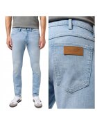 Wrangler Мъжки дънки - Bryson - втален модел - средна талия - 5 джоба - цип - дълги - памук - W33-L32 US - сини