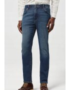 Wrangler Мъжки дънки Larston - слим фит - син памук