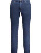 Wrangler Мъжки дънки Larston - средна талия и кройка Slim fit - тъмно сини - Тъмносин