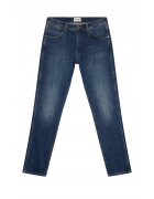 Wrangler Мъжки дънки - Larston - втален модел - ниска талия - 5 джоба - цип - дълги - памук - W30-L34 US