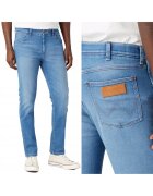 Wrangler Мъжки дънки Larston W27 L32 - втален стеснен модел - еластични - сини