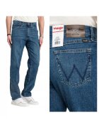 Wrangler Мъжки дънки Свободна кройка Права кройка Средна талия 5 джоба Дълги Цип Памук Син Син