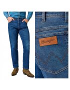Wrangler Мъжки дънки - Texas - Права кройка - Средна талия - Цип - Дълги - 5 джоба - Памук - W31-L34 САЩ - Сини