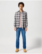 Wrangler Мъжки дънки - Texas - Права кройка - Висока талия - Цип - Дълги - 5 джоба - Памук - W32-L34 US
