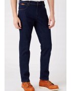 Wrangler Мъжки дънки Texas Slim - еластични - тъмносини - памук