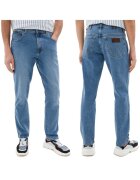 Wrangler Мъжки дънки Texas Slim - тъмносини - еластични - памучен материал -
