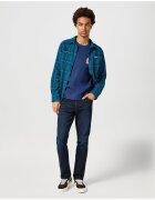 Wrangler Мъжки дънки - Texas Slim - Вталена кройка - Средна талия - Цип - Дълги - 5 джоба - Памук - W31-L32 US