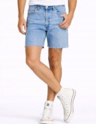 Wrangler Мъжки къси панталони 13MWZ - светлосин - памук - без еластичност - средна талия