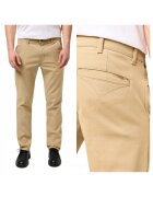 Wrangler Мъжки панталони - Casey Chino - права кройка - средна талия - цип - дълги - 5 джоба - памук - бежови
