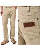 Wrangler Мъжки панталони Greensboro - бежови - права кройка - Бежов