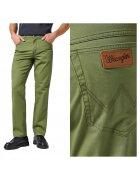 Wrangler Мъжки панталони - Texas - дълги - прав силует - средна талия - 5 джоба - цип - памук - зелени