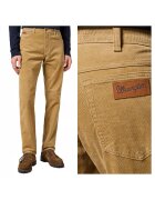 Wrangler Мъжки панталони - Texas Slim - дълги - с права кройка - средна талия - 5 джоба - цип - памук - кафяви