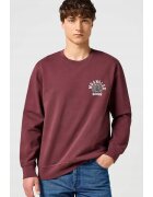 Wrangler Мъжки суичър - Crewneck Sweatshirt - сливов - 100% памук