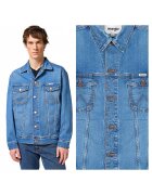 Wrangler Мъжко яке - Anti Fit Jacket - Regular Fit - Деним дизайн - Без качулка - С копчета - Памук - Синьо
