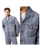 Wrangler Мъжко яке - Anti Fit Jacket - Regular Fit - с яка - с копчета - топло и удобно - дълги ръкави - памук - синьо