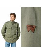 Wrangler Мъжко яке - Field Jacket Dusty - Класически дизайн - Fadwqfa качулка - цип - памук - XL -