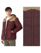 Wrangler Мъжко яке - Puffer Jacket - Regular Fit - Класически дизайн - Дълги ръкави - 2 джоба - С цип - Памук - Кафяв