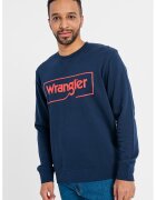 Wrangler Суитшърт със стандартна кройка и лого - Червен/Тъмносин