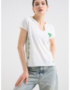 Zadig  Voltaire Тениска Tunisien с декоративни камъни - Бял/Зелен
