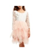 ZOYA Fashion Angel Elegance рокля за малки момичета – уникален дизайн с дантела и тюл - идеална за специални събития - Розово