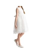 ZOYA Fashion Елегантна празнична рокля за момиченца - модел Claire - бяла - с дантела - тюл и флорални детайли - Бял