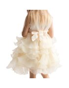 ZOYA Fashion Елегантна рокля Elodie за малки момичета златиста с 3D цвете и волани идеална за специални поводи Златист