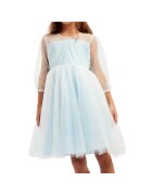 ZOYA Fashion Елегантна рокля на принцеса Жизел за малки момичета - изработена от син тюл на точки и подвижна панделка – идеална за специални поводи ...