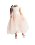 ZOYA Fashion Елегантна рокля от тюл и дантела Liv за момичета - идеална за сватби - кръщенета - абитуриентски балове и годишнини - Розово