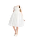 ZOYA Fashion Елегантна рокля със сърце за момиченца - нежна дантела - уникална изрезка във формата на сърце