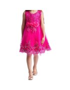 ZOYA Fashion Елегантна рокля за малки момичета Amy Fuchsia с дантела - тюл и пайети - идеална за специални поводи