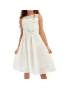 ZOYA Fashion Елегантна рокля за момиче Arlette - бяла - с дантела и кристали - идеална за специални събития - удобство и изисканост - Бял