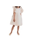 ZOYA Fashion Елегантна рокля за момиче Marcella - бяла - с фин тюл и перлени копчета - идеална за специални поводи