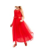 ZOYA Fashion Елегантна рокля за момиченце Маргарет с дантела и тюл - червен цвят - Червен
