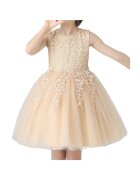 ZOYA Fashion Evelina Елегантна и изтънчена рокля за момиченце - идеална за специални събития - балове и партита - Златист