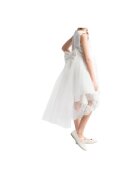 ZOYA Fashion Рокля за момиче - Тюл - Бяла - Бял