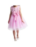 ZOYA Fashion Рокля за момиче - тюл - розова - елегантна - Розово